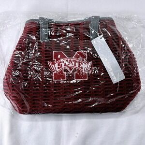 Alan Stuart Mississippi State University MSU Small Purse Bag Maroon Mesh